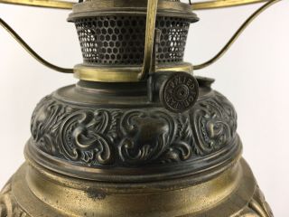 19th C.  Bradley & Hubbard Electric Oil Brass Bronze Figural Lady Lamp B&H 7