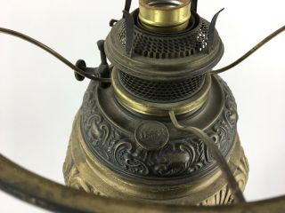 19th C.  Bradley & Hubbard Electric Oil Brass Bronze Figural Lady Lamp B&H 8