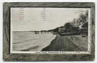 Sd Stony Point Lake Kampeska Watertown South Dakota 1911 Codington Co Postcard