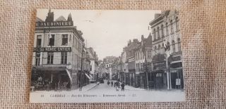 Cambrai - Rue Des Rôtisseurs Vintage Postcard Inter - War Period (1919 France)