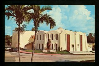 Judaica Postcard Synagoge Beth Israel Congregation Miami Beach,  Florida Chrome