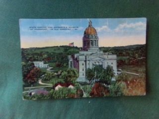 Vintage Kentucky Postcard State Capitol And Governor 
