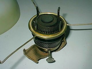 Rare Antique B&H Bradley Hubbard Elk Glass Shade Oil Lamp Lantern Vintage Workin 6