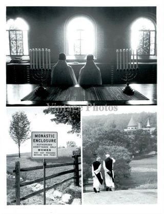 1981 Press Photo Actor Monks Closeup Trappist Monastery Documentary Whitney 7x9