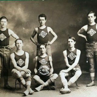 Zs193 Rppc Twa 3rd Ward 1915 Athletes Basketball Real Photo Boys Houston Tx