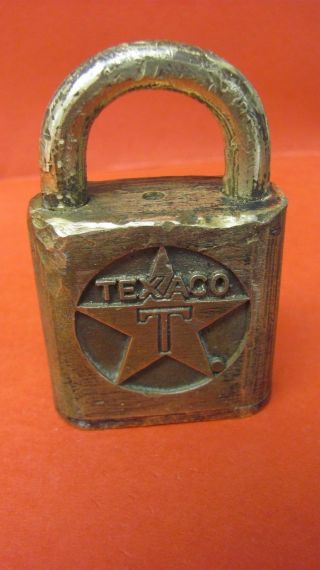 Vintage Texico Gas Brass Lock Believed To Be From The 1930 