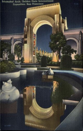 Triumphal Arch Golden Gate International Expo San Francisco California 1939