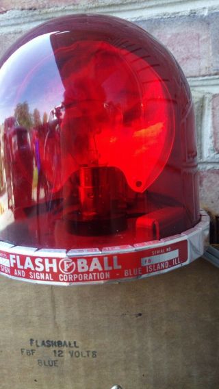 Vtg Federal Signal Teardrop Light Flash Ball Police Car Firefighter Hot Rod 4