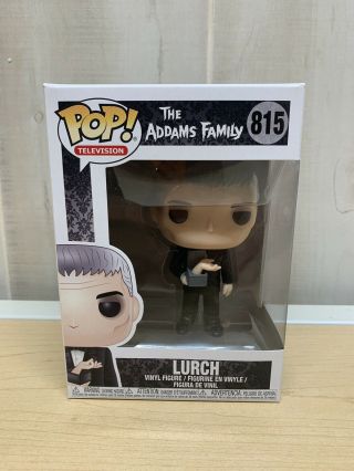 Funko Pop Addams Family Lurch With Thing 815 Vinyl Figure In Hand.  See Desc.