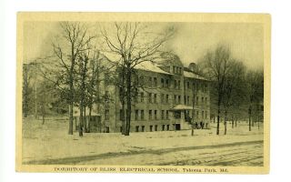 Bliss Electrical School Dormitory In The Snow Takoma Park,  Maryland Pm 1920