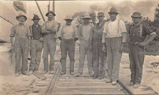 F54/ Amherst Ohio Rppc Postcard C1910 Occupational Stone Quarry Workers