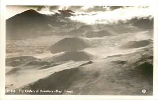 1940s Rppc Postcard H - 243 Craters Of Haleakala,  Maui Hawaii Hi,  Kh Unposted