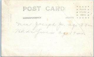 RPPC FORT BENTON,  MT Montana CUTE KIDS STUDIO POSE c1910s Postcard 2