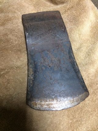 Antique Hubbard & Lippincott Solid Silver Steel Axe Head 2