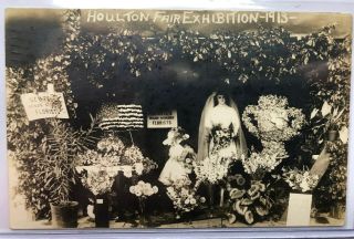 Maine Rppc Houlton Fair Exhibition 1913 Newell 