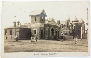 Scarce C1910 Real Photo Postcard Of “public Buildings,  Bairnsdale” Vic