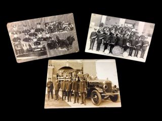 Los Angeles Fire Department 3 Photos 1920s Rppc Lafd Engine Co 46