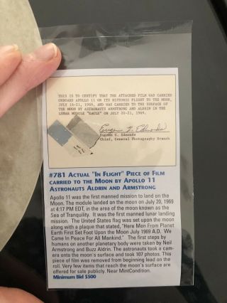 AUTHENTICATED NASA Apollo 11 Film On The Moon By Armstrong and Aldrin 3