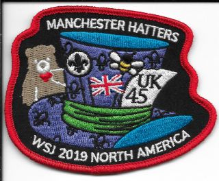 Boy Scout 2019 World Jamboree United Kingdom Manchester Hatters Troop Patch