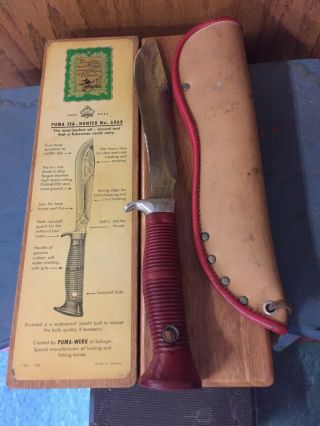 Vintage Puma Sea Hunter 6363 Knife,  Made In Germany Box