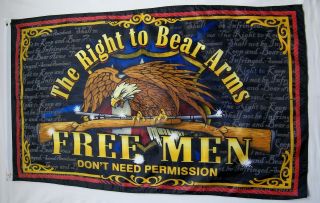 The Right To Bear Arms Second Amendment Flag 3 