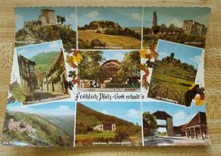 Vintage German Postcard Fröhlich Pfalz - Gott Erhalt 
