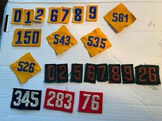 Set Of Boy Scout,  Cub Scout,  Explorer And Sea Scout Felt Numbers.