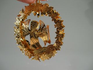 5 Danbury 2001 Gold Plated Christmas Ornaments 3