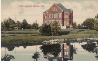 Simcoe,  Ontario,  Canada,  1900 - 10s ; High School