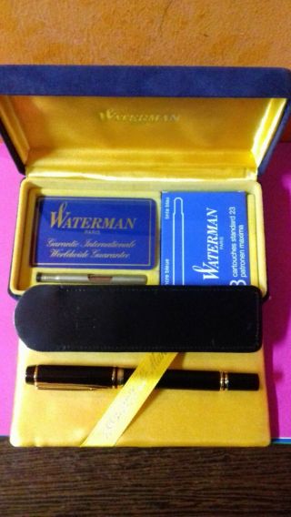 Waterman LeMan 100 Anniversary 1883 - 1983 Fountain Pen - Black 18K Fine Nib 6