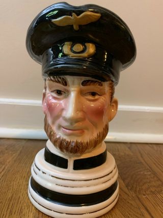Vintage Toby Jug Toby Mug Naval Officer Captain Royal Ceramic Jug