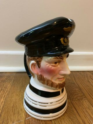 Vintage Toby Jug Toby Mug Naval Officer Captain Royal Ceramic Jug 4