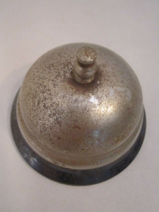 Antique metal hotel/service desk bell - Vintage.  3 - 1/2 