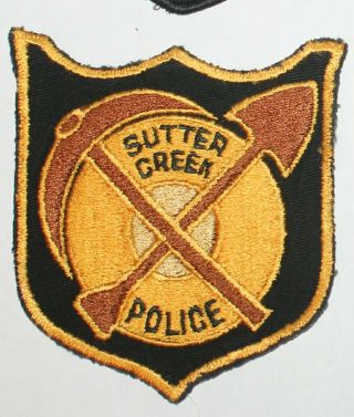 Very Old Sutter Creek Police Amador County California Ca Pd Vintage Patch