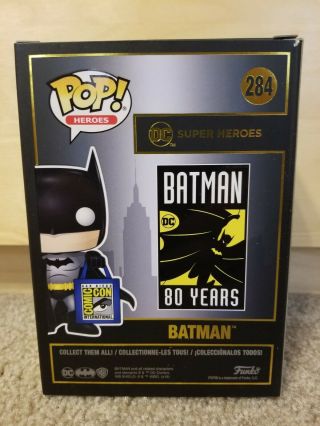Funko Pop Batman with SDCC Bag 284 San Diego Comic Con 2019 2
