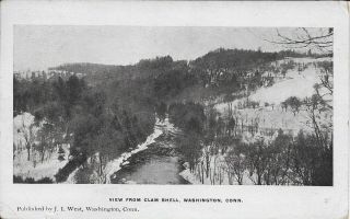 View From Clam Shell,  Washington Ct Handsome Vintage Postcard Postally 1914