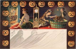 Halloween Postcard,  Pub.  By Tower Mfg & Novelty Co.  Copyright 1906,  Series 101 - S