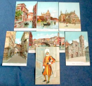 Post Cards Vintage Seven From Venice Italy