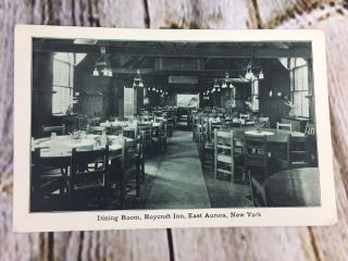 Vintage Postcard Roycroft Inn Dining Room East Aurora York