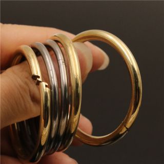 Solid Brass/Stainless Steel Lock O Ring Quick Release Jump Keychain Loop Ring 4