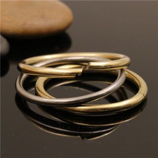 Solid Brass/Stainless Steel Lock O Ring Quick Release Jump Keychain Loop Ring 5