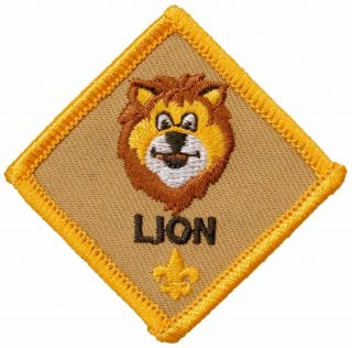 Bsa Girl Boy Cub Scouts Diamond Lion Rank Patch Emblem Kindergarten Age Youth