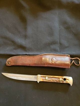 Very Rare Vintage Puma - Buddy 6383 Knife W/ Sheath Circa 1967 Date Code 63607