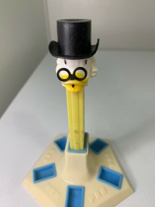 Vintage Walt Disney Scrooge Mcduck Pez Dispenser No Feet Yellow Stem