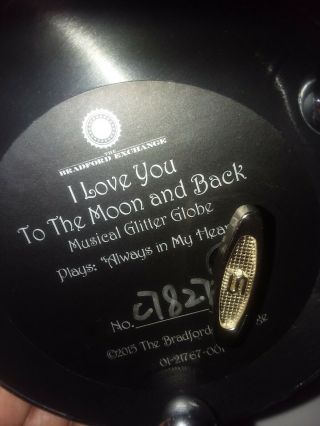 I LOVE YOU TO THE MOON AND BACK,  GLITTER GLOBE,  MY GRANDDAUGHTER,  MUSIC BOX 4