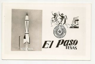 Postcard Rp Maxicard Fort Bliss El Paso Tx Stamp & Photo Front The Same Image