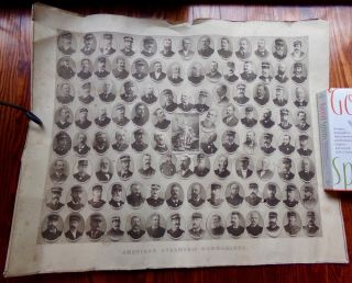 Rare,  1894 American Steamship Commanders Picture.  Estate Find.