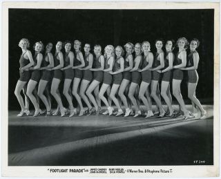 Vintage 1933 Footlight Parade Pre - Code Showgirls Lineup Flirty Pin - Up Photograph