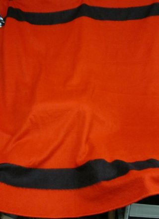 Vintage Whitney Point Red And Black Full Size Wool Blanket -