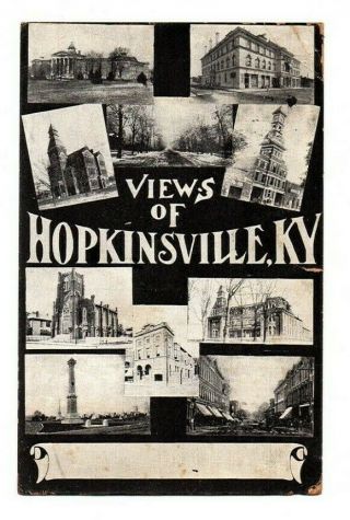Postcard 1908 Multi - View Hopkinsville Ky Kentucky Confederate Monument